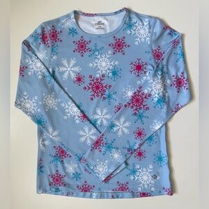 Hot Chillys Girls’ Youth Original Print Crew - Body Fit Midweight Base Layer Top